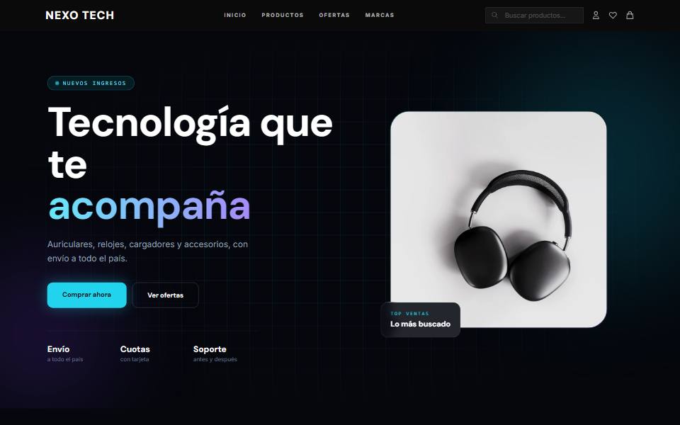 Tienda Nexo Tech con el diseño Circuit de GoTienda
