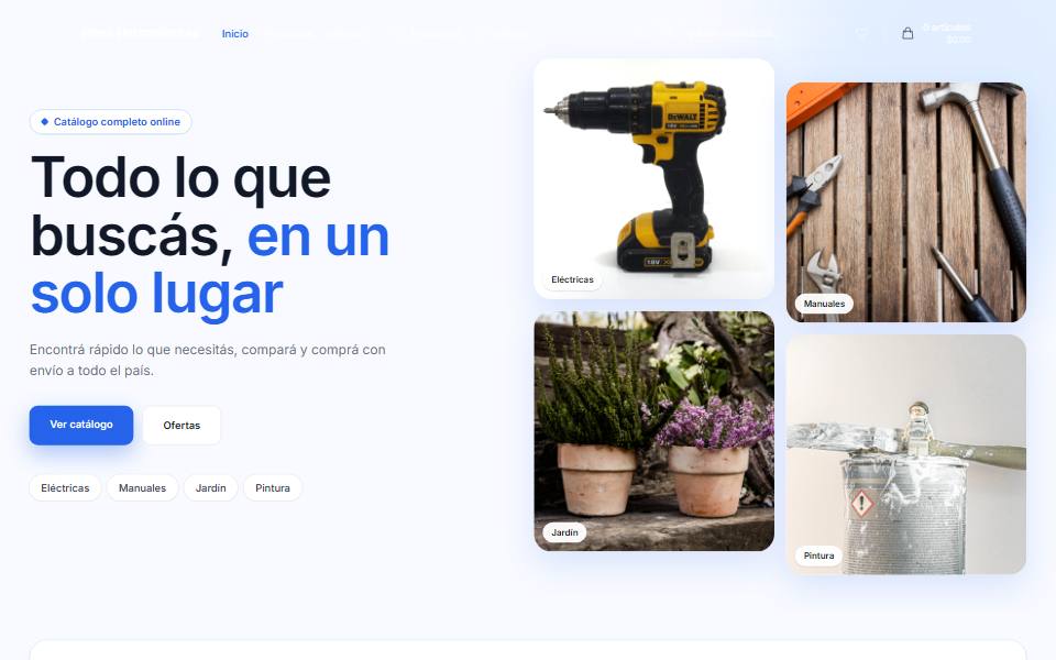 Tienda Hexa Herramientas con el diseño Hexa de GoTienda