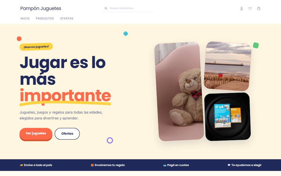 Tienda Pompón Juguetes con el diseño Playful de GoTienda